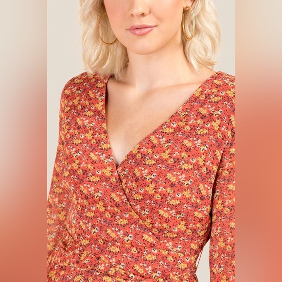 NWT Mi Ami Adaline Floral Wrap Dress | Size Medium - Picture 5 of 12